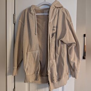 American Eagle Beige Zip-Up Hoodie